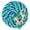 Blue /White/ Green, variant on Weaver Value Lead Rope Brass Snap 5/8 x 8 Black