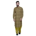 thumbnail image 2 of Atasi Kurta Pathani Imprimé avec Salwar pour Hommes Ensemble Ethnique d'Été Indien, 2 of 5