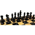 thumbnail image 5 of 4 Qn BLACK Supreme Knight 3 3/4 King Staunton Wood Chess Set Gloss Walnut Board, 5 of 6