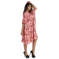 thumbnail image 2 of Moomaya Caftan Court pour Femmes, Robe de Nuit de Couverture, Robe Caftan, Manches Kimono, Tenue de Plage, 2 of 6