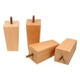 thumbnail image 5 of Raindrops 4Pcs Solid Wood Table Chair Feet Replacement Furniture Legs Coffee Table Feet, 5 of 8