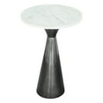 thumbnail image 2 of ZUO Tim Modern Iron Marble and MDF Side Table in White and Gray, 2 of 5
