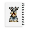 thumbnail image 2 of Patriotic Schnauzer Stained Glass Portrait American Flag Spiral Bound Journal Miniature Schnauzer Dog Lover 5x7in Spiral Notebook - 01010, 2 of 5