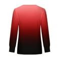 thumbnail image 5 of FAIWAD Women's V Neck Long Sleeve Tunic Tops Gradient Pleated Layered Button Down Slim Pullover Tops, 5 of 5