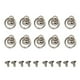 thumbnail image 2 of 10 Juegos de Tachuelas de Junta Tórica con Botón de Cabeza Redonda de 10 Mm, Remaches de Tachuela Roscados para Hebilla de Cartera Plata Soledad Remaches de tornillo de anillo, 2 of 10