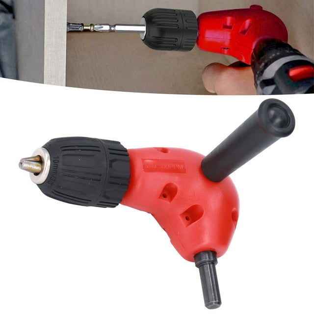 Extensión de portabrocas mango redondo de 93 mm rango de sujeción de 08-10 mm adaptador de portabrocas de acero de vanadio ABS de 90 grados para trabajar ANGGREK Otros