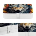 thumbnail image 4 of Wolf PU Leather Necklace Holder with Removable Compartment, Portable Decorative Box Jewelry Boxes Necklace Organizer, 4 of 6