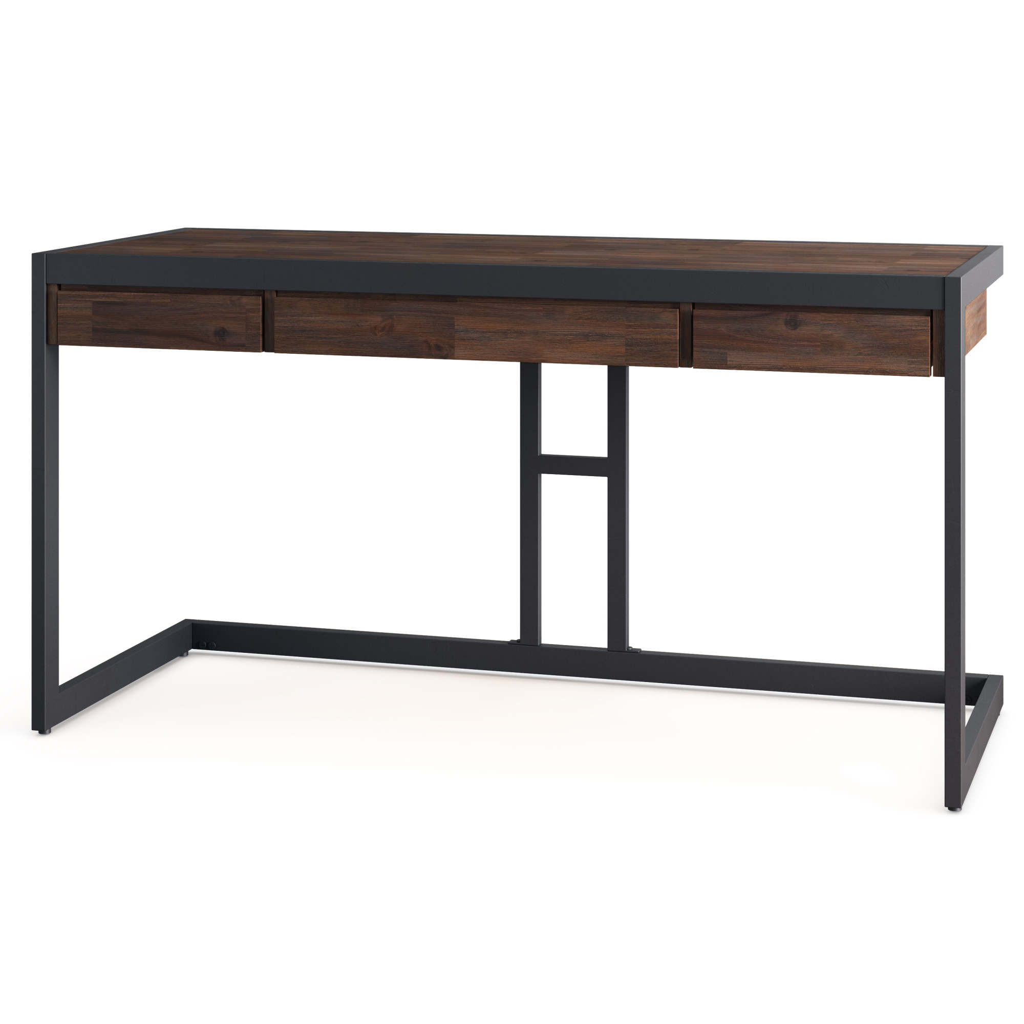 Brooklyn + Max Larny Solid Acacia Wood Modern Industrial 60 inch Wide
