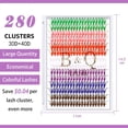 thumbnail image 4 of Extensiones de pestañas de colores para bricolaje, 280 grupos de pestañas, 40D-0,07D-15 mm, B&Q LASH, 7 mezclas de colores, volumen, grupos de pestañas, pestañas individuales tenues, bricolaje en casa, 4 of 4