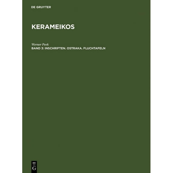 Inschriften. Ostraka. Fluchtafeln, (Hardcover)