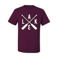 thumbnail image 2 of Wild Bobby, Lake Cross Paddles, Men Graphic Tee, Maroon, XX-Large, 2 of 4