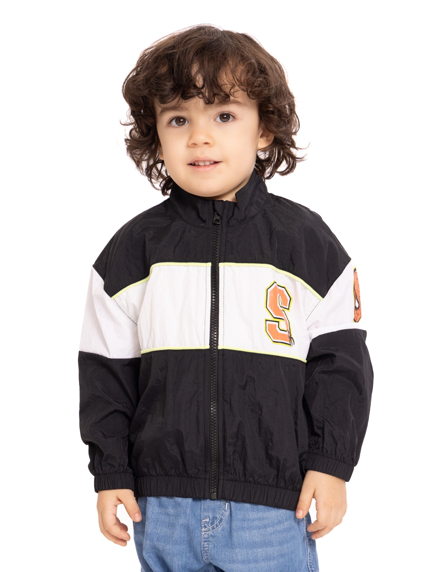 Marvel Spider-Man Toddler Full Zip Jacket with Long Sleeves, Sizes 12M-5T