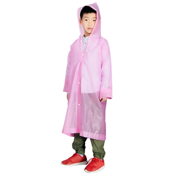 TELOLY Rain Ponchos Family Pack | Emergency Raincoat Drawst Hood Poncho for Children and Adults | Lightweight Reusable or Disposable Waterproof Drawst Hooded Buttons Poncho