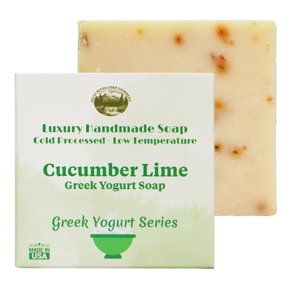 Cucumber Lime 5 Oz Greek Yogurt Soap Bar - Essential Oil Natural Soaps- Great as Anniversary Wedding Gifts - Falls River Soap Company