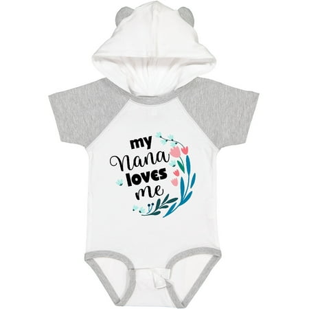 

Inktastic My Nana Loves Me Granddaughter Gift Baby Girl Bodysuit