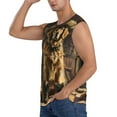 thumbnail image 3 of Fotbe Men's Western Cowboy Golden Retriever Print Men's Sleeveless Muscle Tank Tops Casual T-Shirts for Gym Workout Beach-Large, 3 of 8