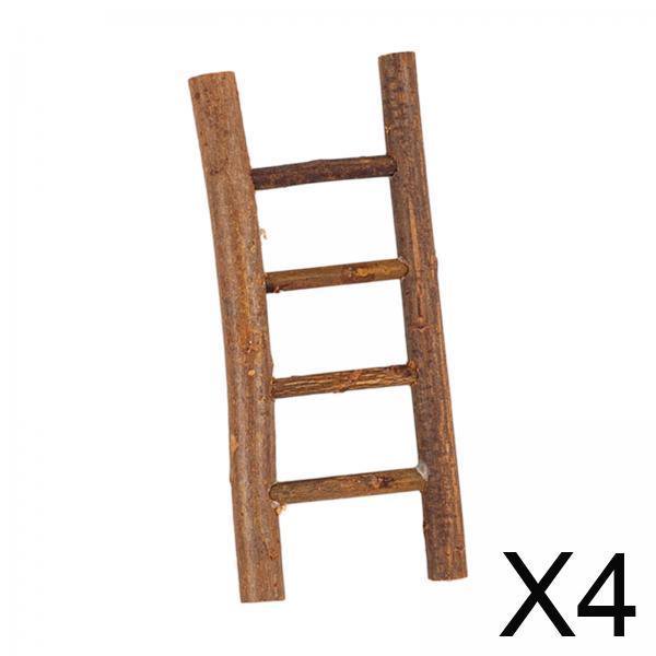 Escalera de simulación,Adornos navideños en miniatura de madera con forma de escalera,Escalera de simulación de decoración del hogar de madera,Adorno decorativo en forma de escalera para