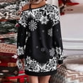 thumbnail image 5 of Lovskoo Women's Christmas Dresses Cold Shoulder Fall Dresses for Women 2024 Long Sleeve Dress Casual Mini Dress Black, 5 of 7