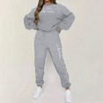 thumbnail image 2 of Hessimy Womens Two Piece Outfits Casual Sweatshirt Skirt Set Long Sleeve Workout Set Matching Lounge Sets（GYTwo，XL）, 2 of 2