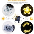thumbnail image 4 of Cadena de luces solares con forma de flor de cerezo, impermeable, LED para exteriores, jardín, patio, decoración navideña para interiores (12 m, blanco cálido), 4 of 5