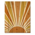 thumbnail image 3 of Designart 'Minimal Bright Shining Orange Sun Rays II' Modern Print on Natural Pine Wood, 3 of 5