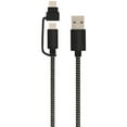 thumbnail image 2 of Helix ETHACMBLK USB-A To USB-C Cable With Micro USB Adapter, 5Ft (Black), 2 of 2