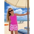 thumbnail image 4 of Lanbubble Girls Tankini Swimsuits for Teens 3 Piece Padded Bathing Suit with Print Shorts Square Collar Girls' Swimwear Set 11-16Y, 4 of 7