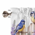 thumbnail image 5 of Bedroom Curtains 63 Inches length, Spring Floral Window Treatment Curtain Drapes, Summer Birds Botanical Fence Rod Pocket Curtain Panels for Living Room Kitchen, 42"x63", 2 Panels, 5 of 7