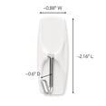 thumbnail image 2 of Wall Hooks Command - Interruptor de alambre mediano (7 unidades), color blanco con 8 tiras, 2 of 9