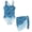 Blue Gradient Mermaid Scale Print, variant on SEANATIVE Girls One-Piece Swimsuits with Mesh Cover-up Skirt One-Piece Bathing Suits Back Cutout Stylish Swimwear for Kids Teenagers, Size 7-8, Blue Gradient Mermaid Scale Print