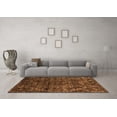 thumbnail image 3 of Ahgly Company Indoor Square Abstract Orange Modern Area Rugs, 4' Square, 3 of 4