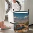 thumbnail image 5 of Sikiie Deserted Classic Car Landscape Print Round Dirty Clothes Basket, Waterproof Standing Foldable Storage Basket, for Laundry Room, Bedroom, Bathroom Storage-Medium, 5 of 6