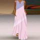 thumbnail image 1 of ICHUANYI Clearance Women's Fashion Sexy Vintage V Neck Sleeveless Pocket Printed Beach Party Dresses(Pink, L) ICHUANYI WER2023081401238, 1 of 5
