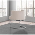 thumbnail image 4 of Fauteuil d'Appoint en Velours Beige avec Base Chromée Argentée - 1 Fauteuil, 4 of 4