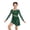 Green, variant on Girls Long Sleeve Mesh Rhinestones Backless Figure Ice Skating Dress Leotard for Ballet Dance Competition Black 16