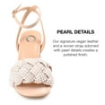 thumbnail image 5 of Journee Collection Womens Dua Tru Comfort Foam Pearl Accents Block Heel Sandals, 5 of 6