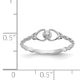 thumbnail image 5 of Finest Gold 14K White Gold AA Diamond Heart Ring - Size 6, 5 of 5