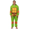 thumbnail image 2 of Teenage Mutant Ninja Turtles Mens' Adult Hooded Union Suit TMNT Character 1PC Costume Sleep Pajama Lounge, 2 of 7