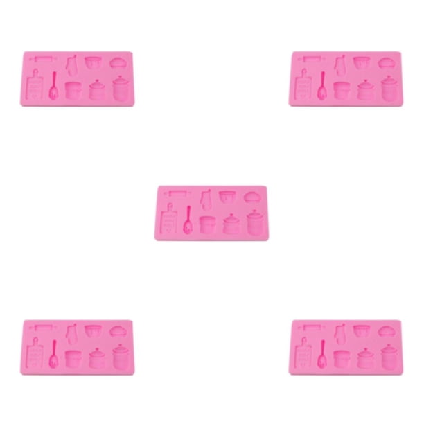 Molde de Pastel de Fondant Bewildely Silicona Decoración de Postres Color Gris Rosa