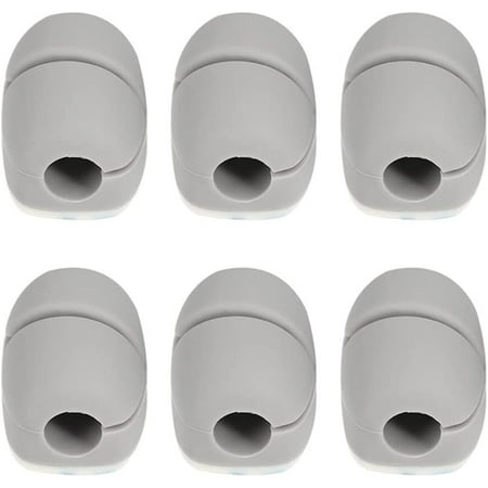 Black Cable Clips 6Pcs Cable Holder Clips Silicone Cable Management Cable Cord Organizer Clips Premium Cord Wire Holders for Home and Office Decorating Tools