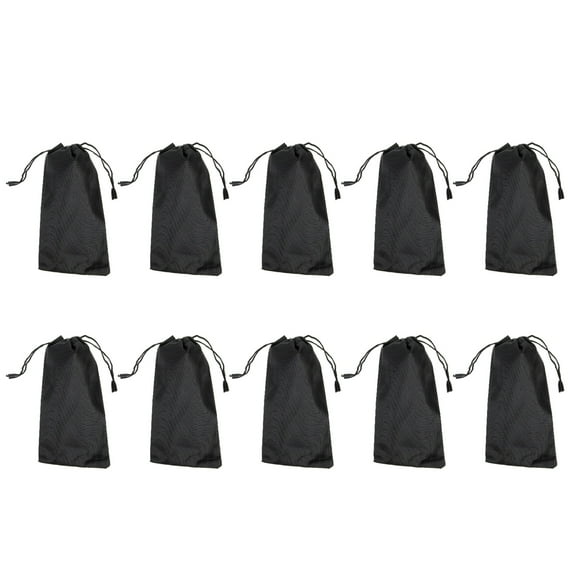 Pungan 10-Pack Portable Drawstring Glasses Bags for Sunglasses and Eyeglasses, 6.89 x 3.54 Inches, Lightweight Protective Pouches