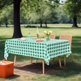 thumbnail image 2 of MANGATA CASA Spring Gingham Tablecloth Rectangle- Checkered Waterproof Tablecloths - Polyester Buffalo Plaid Wrinkle Free Table Cover(Green 60x72in), 2 of 5