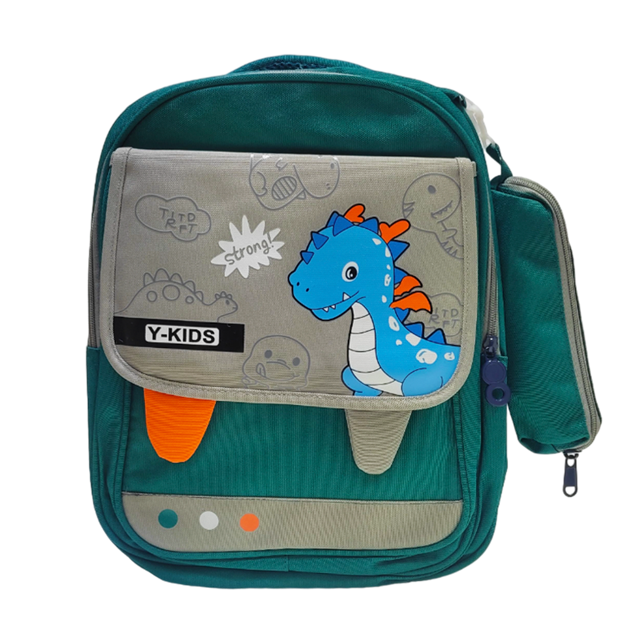 Mochila Escolar para Niños, Diseño Kawaii para Estudiantes verde Chico
