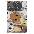 thumbnail image 5 of Cute Cat Faces Pattern Blackout Curtains for Living Room Bedroom 55W x 72/84L Insulated Window Drapes 2 Panels, 5 of 6
