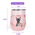 thumbnail image 5 of Happy Valentine's Day Devon Rex holding flowers 12oz Stainless Steel Wine Tumbler Insulated Cup with Lid Cat Lover Kitten Owner Gifts - 3005, 5 of 5