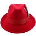 thumbnail image 2 of Stylish Men's Fedora Hat Warm Felt Jazz Cap Lightweight Durable Chic Design Party Wedding Date Accessory Everyday Wear, 2 of 4