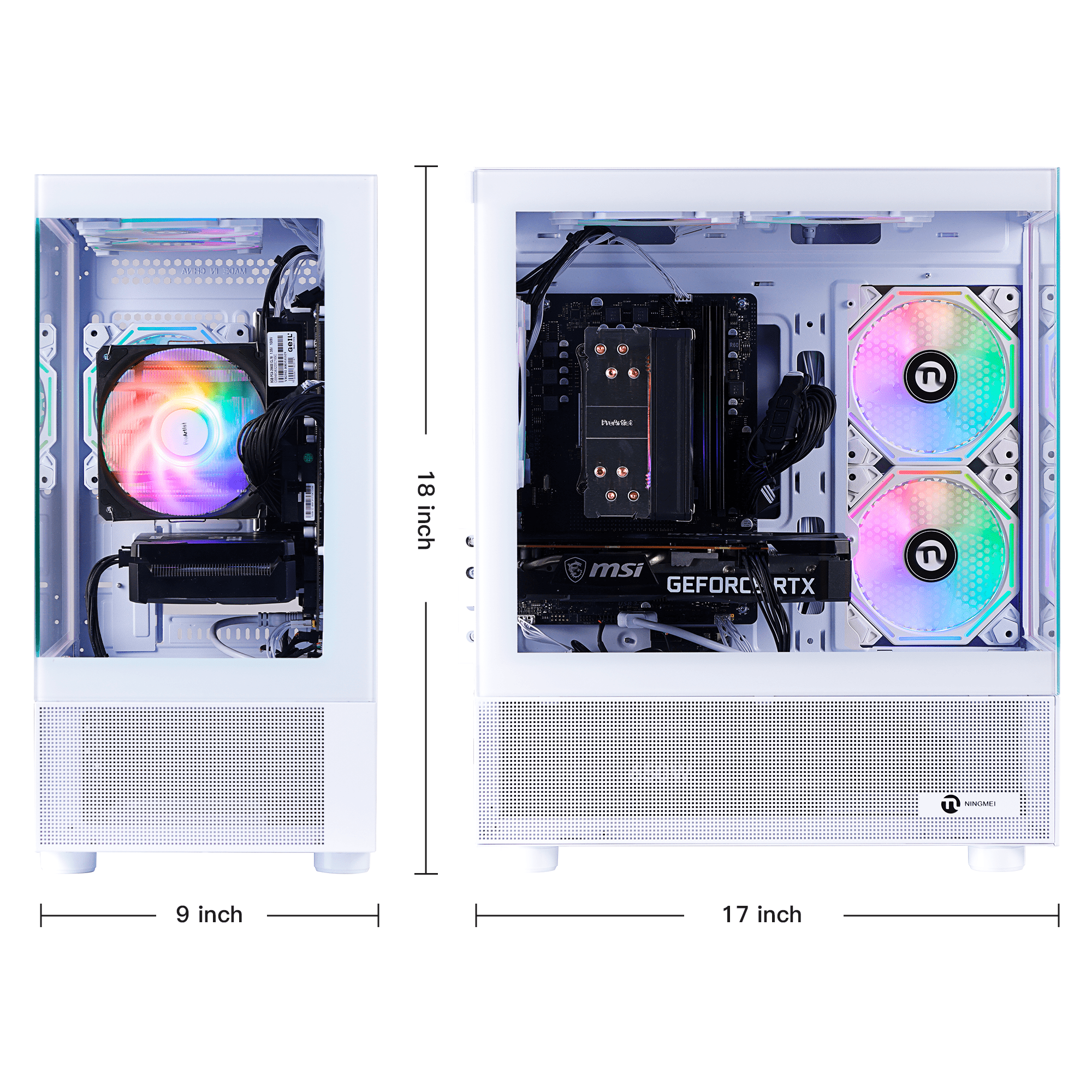 Ningmei Lumishore Gaming PC, AMD Ryzen 5 5500, GTX 1660 Super