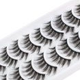 thumbnail image 4 of 10 pares de pestañas postizas 3D naturales, pestañas postizas grandes, suaves y gruesas, pestañas postizas reutilizables 100 % hechas a mano, espectaculares, 4 of 5