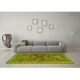 thumbnail image 3 of Ahgly Company Machine Washable Indoor Rectangle Abstract Yellow Modern Area Rugs, 7' x 10', 3 of 4