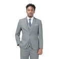 thumbnail image 3 of Cloudstyle Men's Solid Color Single-Breasted One-Button Suit Set (Jacket + Pants) with Side Vents - Slim Fit Spring Formal Wear Two-Piece, 3 of 13